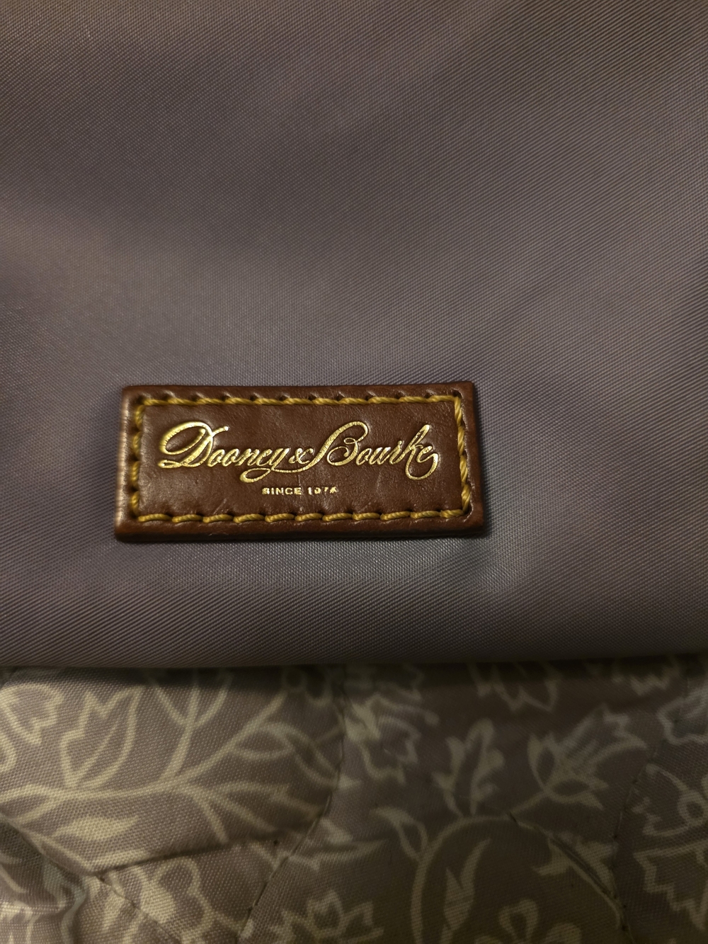 Dooney & Bourke Lavender Crossbody with Brown Leather Strap - Picture 3 of 8